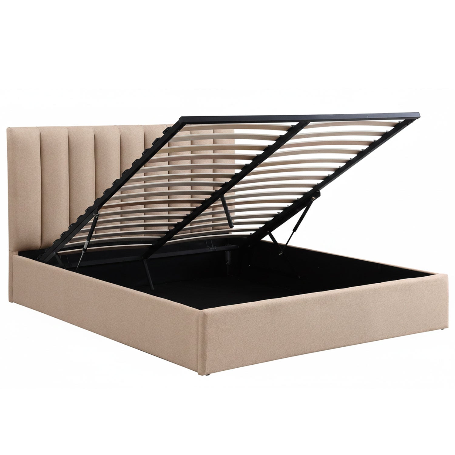 Pack Lit-coffre Songe + Matelas Bedream 180x200cm Tissu Beige