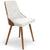 Juego de 8 sillas de madera color avellana y blanco con tapizado acolchado