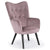 Sillón escandinavo de terciopelo rosa