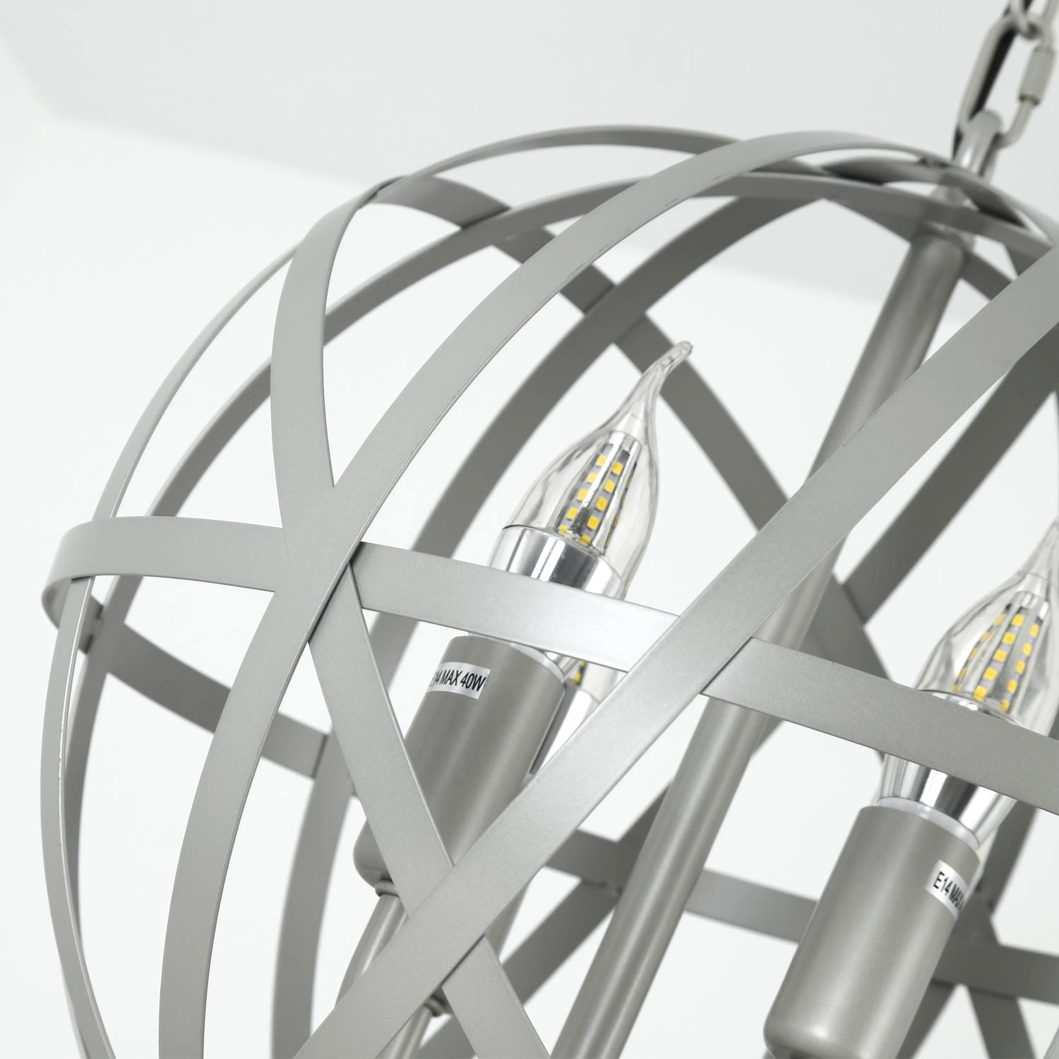 Suspension Jupiter Métal Gris
