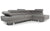 Canapé d'angle Annalo avec têtières relevables en tissu gris