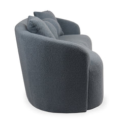 Canapé 3 places Celin en tissu bouclette gris