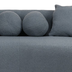 Canapé 3 places Celin en tissu bouclette gris
