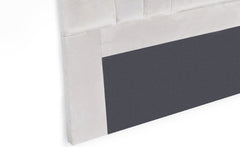 Cabecero Avera terciopelo 180 cm plata