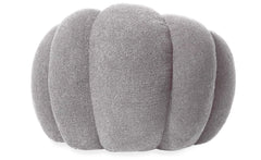 Sillón concha Basha de tela bouclé gris
