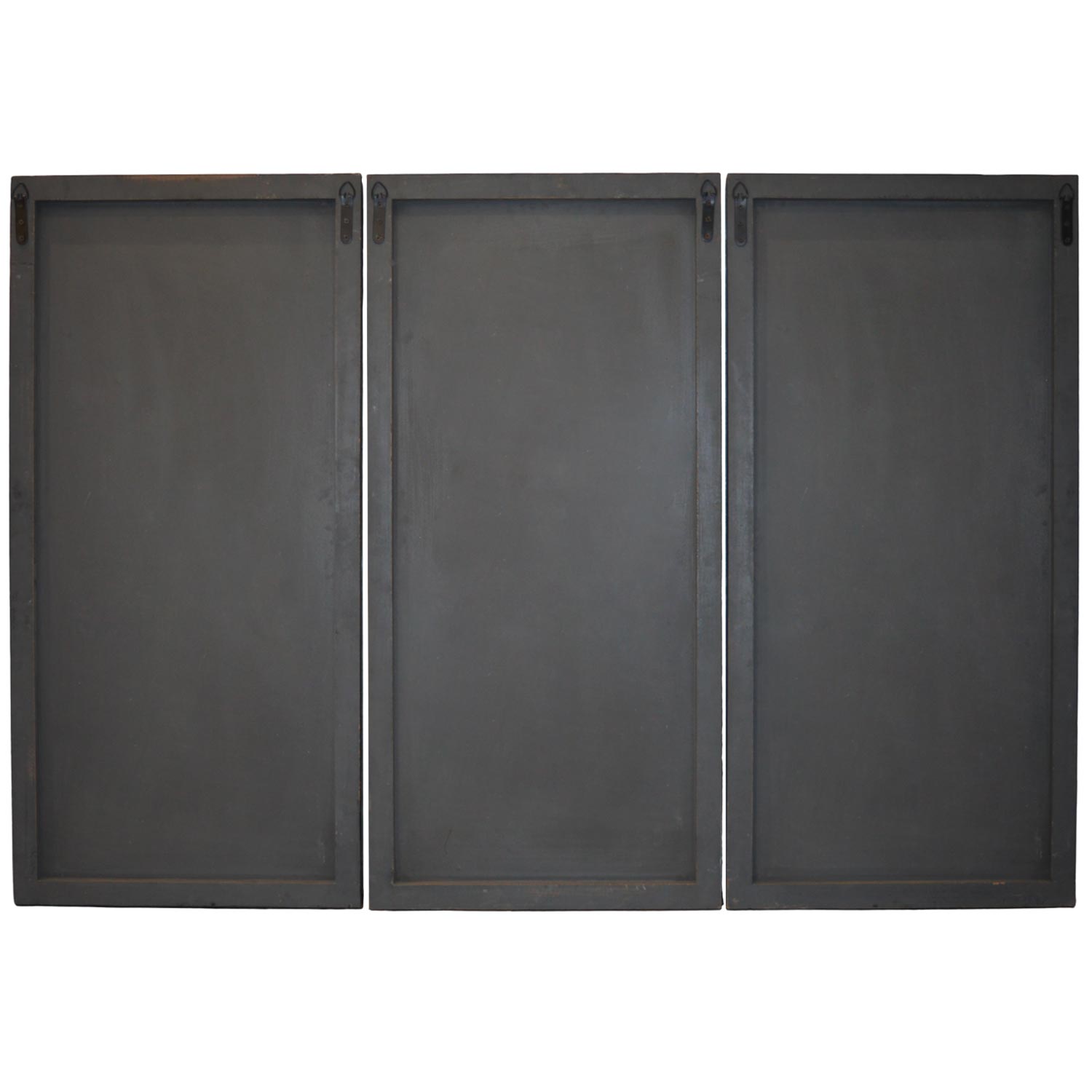 Tête de lit murale triptyque Aurore 160cm Bois sculpté Noir