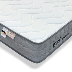Pack Lit-coffre design boule Bilbola + Matelas Bedream 180x200cm Velours Taupe