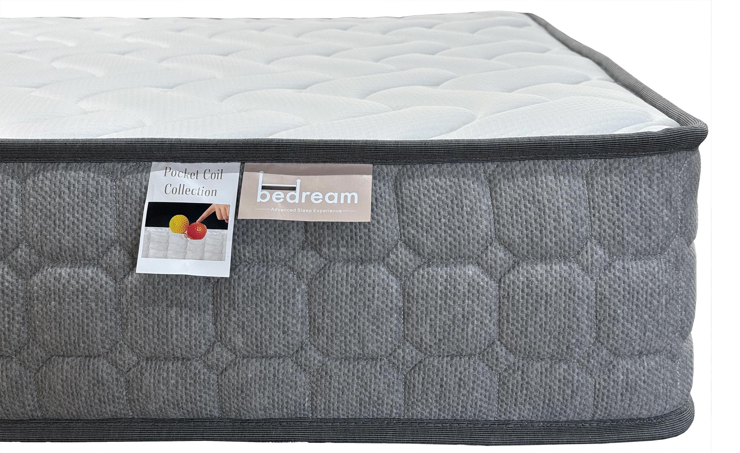 Pack Lit-coffre Songe + Matelas Bedream 140x190cm Tissu Beige