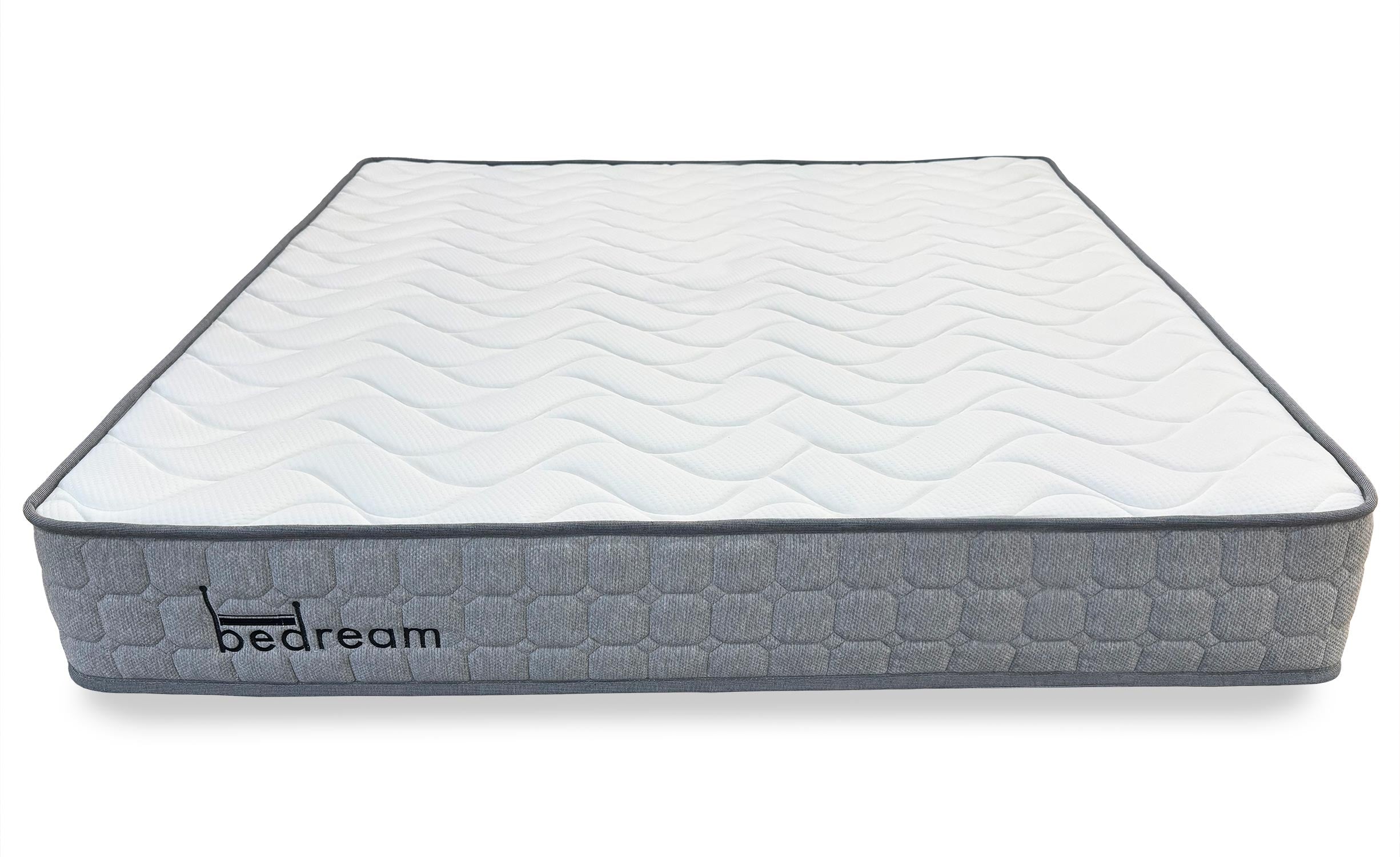 Pack Lit-coffre Songe + Matelas Bedream 160x200cm Tissu Gris