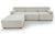 Sofá modular de pana color crema