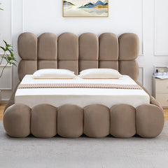 Cama canapé Carlin con somier abatible 180x200cm terciopelo topo