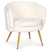 Sillón moderno de tejido bouclé beige