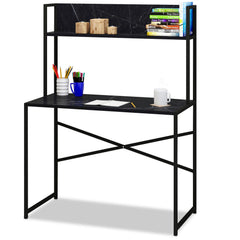 Bureau avec étagère style industriel Buzelin L100xP50cm Noir