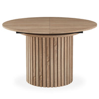 Table ronde extensible bois Sonoma 120-160 cm avec pied central colonne