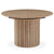 Mesa de comedor redonda extensible de madera Sonoma 120-160 cm con pie central de columna
