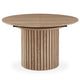 Table ronde extensible bois Sonoma 120-160 cm avec pied central colonne