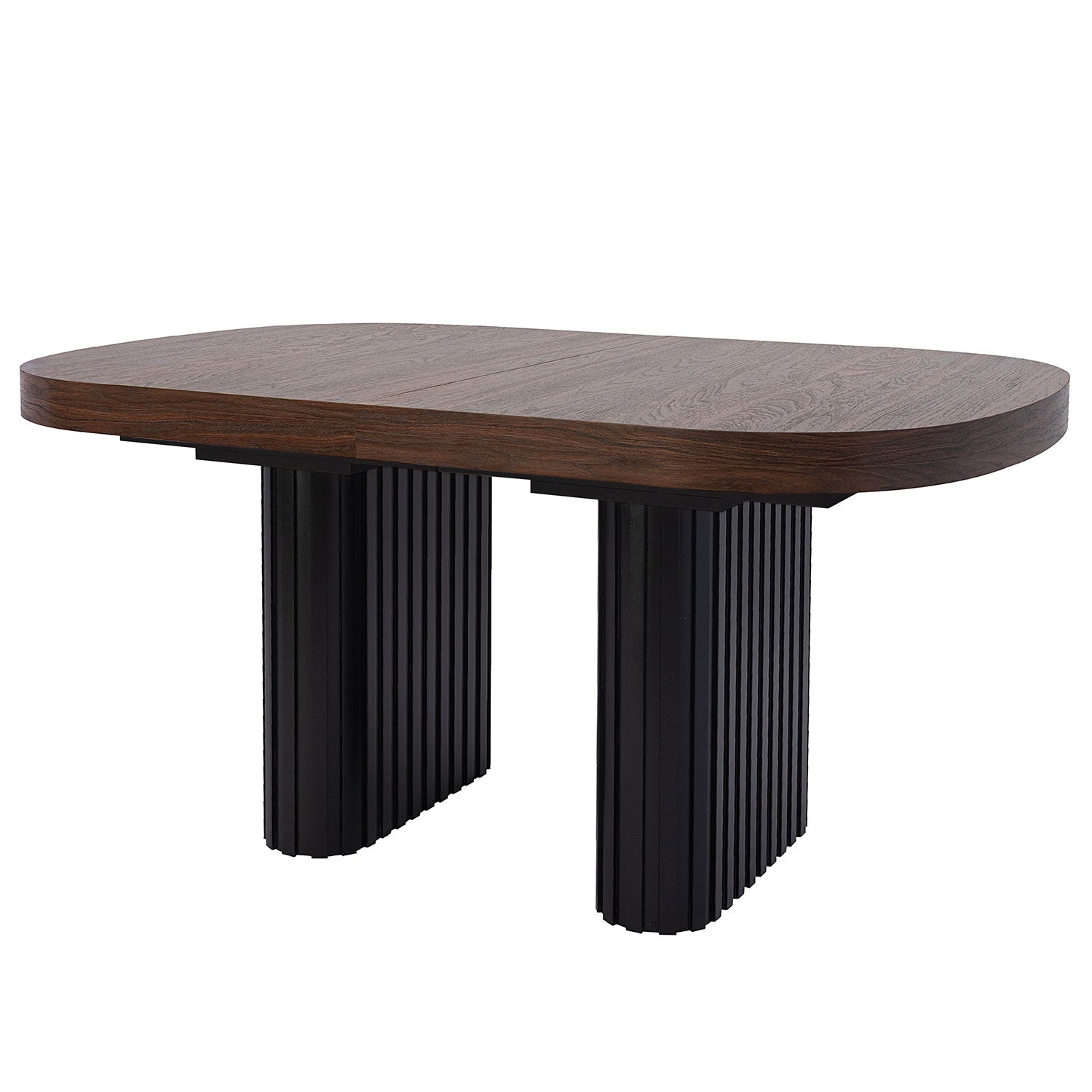 Table ovale extensible 110-260cm pieds design Buxton Bois noisette