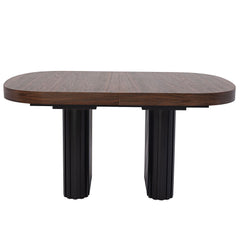 Table ovale extensible 110-260cm pieds design Buxton Bois noisette