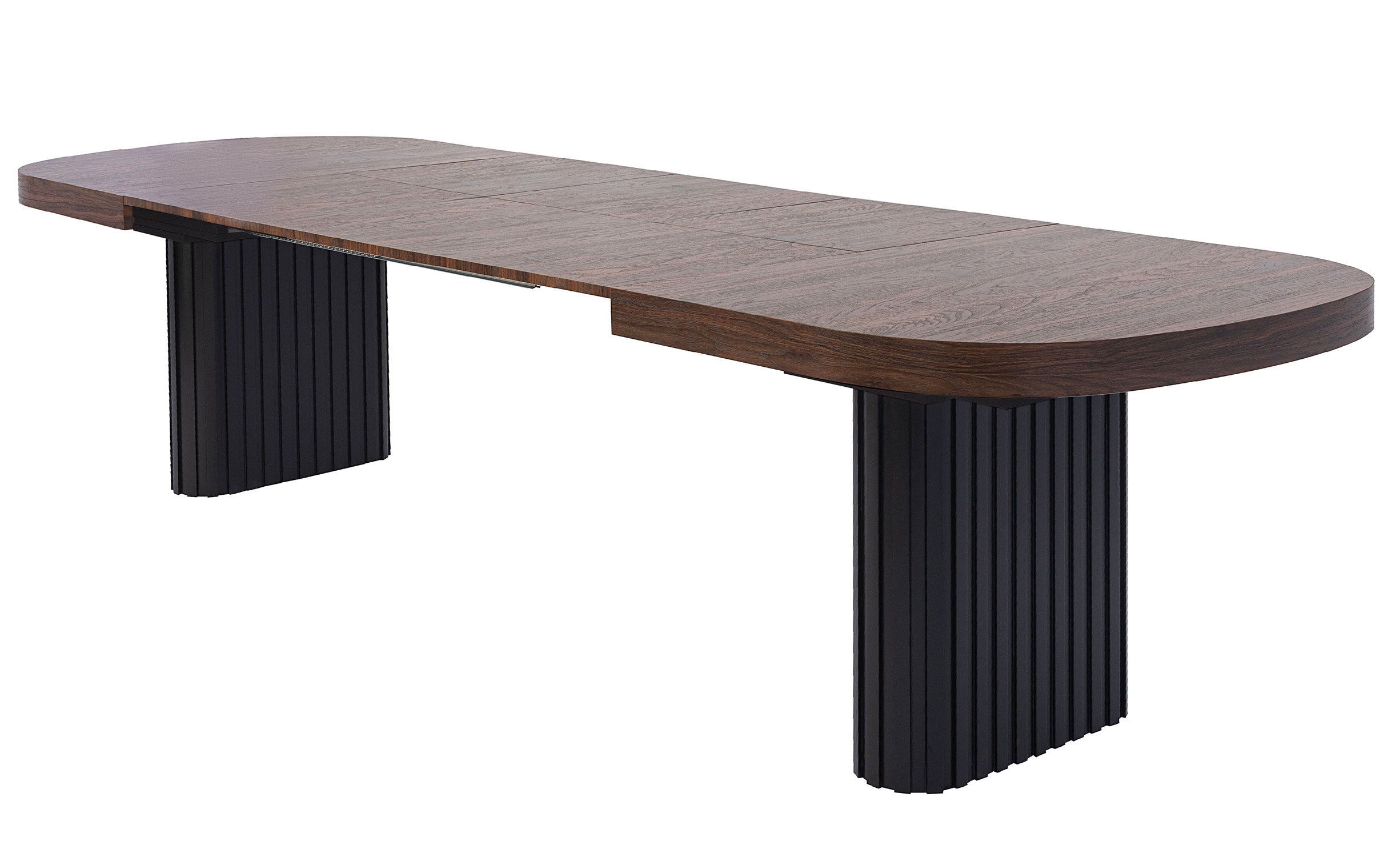 Table ovale extensible 110-260cm pieds design Buxton Bois noisette