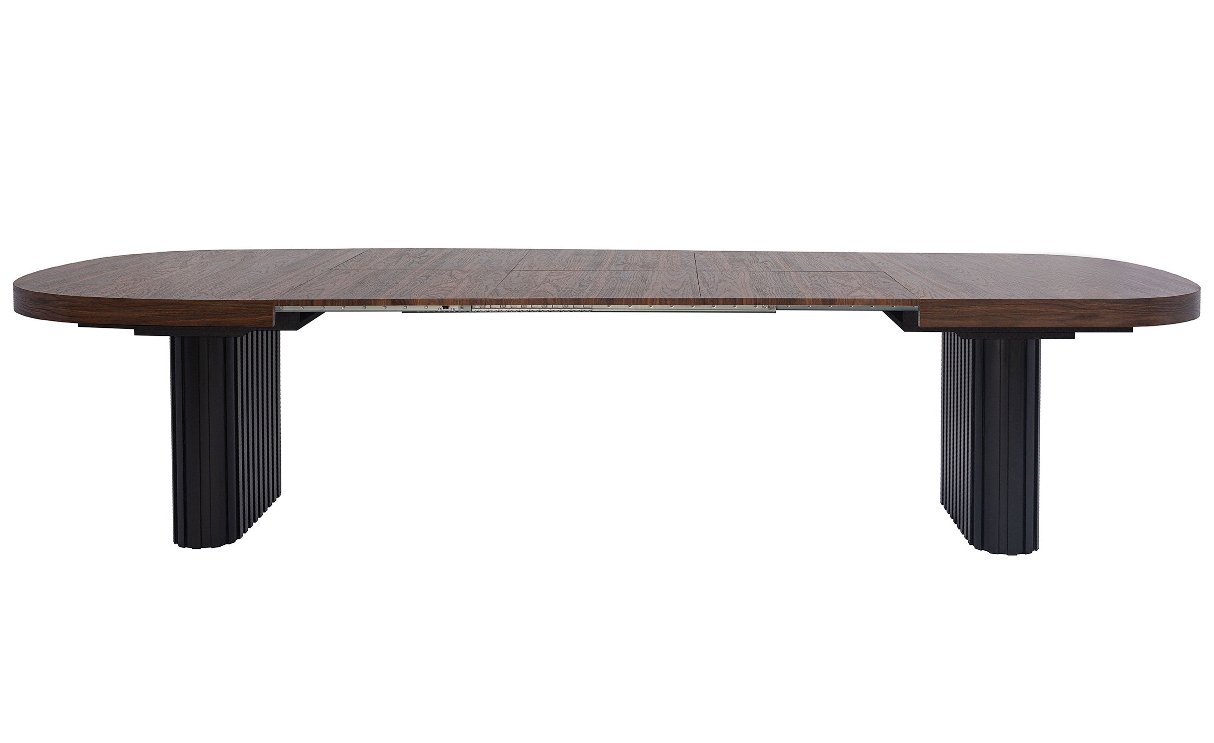 Table ovale extensible 110-260cm pieds design Buxton Bois noisette