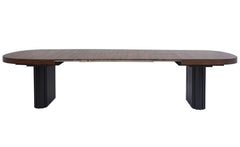 Table ovale extensible 110-260cm pieds design Buxton Bois noisette