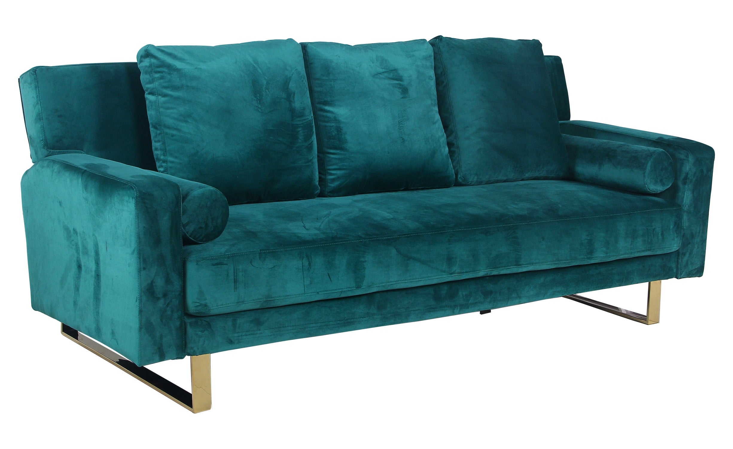 Canapé convertible Moonlight Velours Vert Pied Or