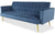 Sofá cama clic-clac de terciopelo azul