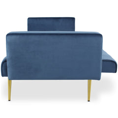 Canapé convertible clic-clac Justy Velours Bleu