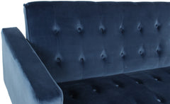 Canapé convertible clic-clac Justy Velours Bleu