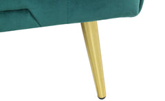 Sofá cama Babaris de terciopelo verde convertible