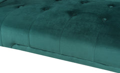 Sofá cama Babaris de terciopelo verde convertible