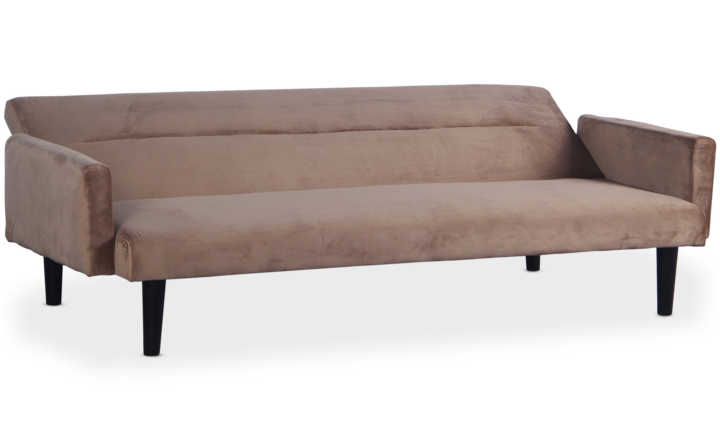 Canapé convertible clic-clac Roberto 3 places Velours Taupe