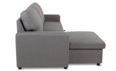 Canapé d'angle convertible Baleares Tissu Gris clair