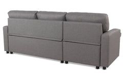 Canapé d'angle convertible Baleares Tissu Gris clair