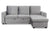 Canapé d'angle convertible en velours argent