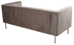 Canapé 3 places Basta à coutures verticales velours taupe