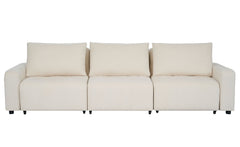 Canapé 3 places convertible Castello Tissu texturé Crème