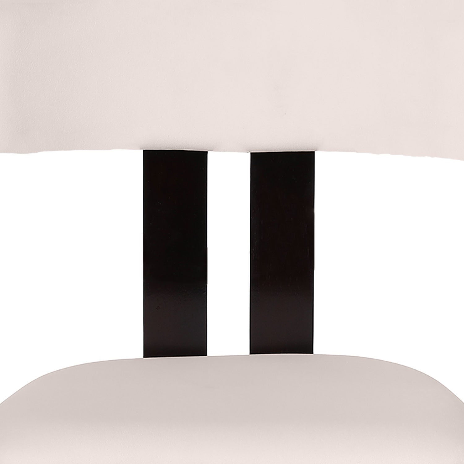 Chaise de salle à manger design Ceriz Bois foncé et Velours Beige