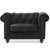Fauteuil en velours Abir noir