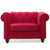 Fauteuil en velours Abir rouge