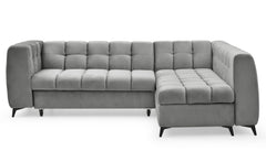 Canapé d'angle convertible Chessy Velours Gris