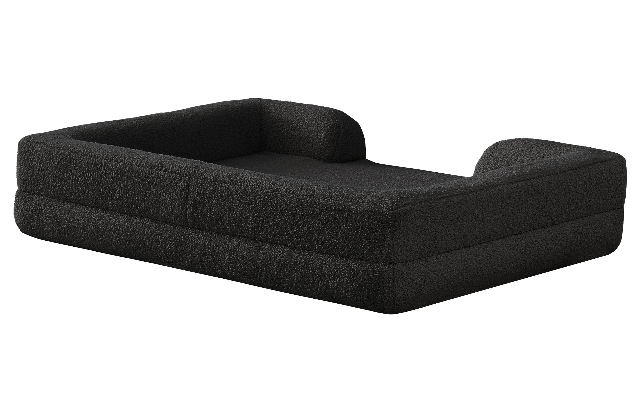 Panier pour chien et chat Chouchon 65x90cm Tissu Bouclette Noir