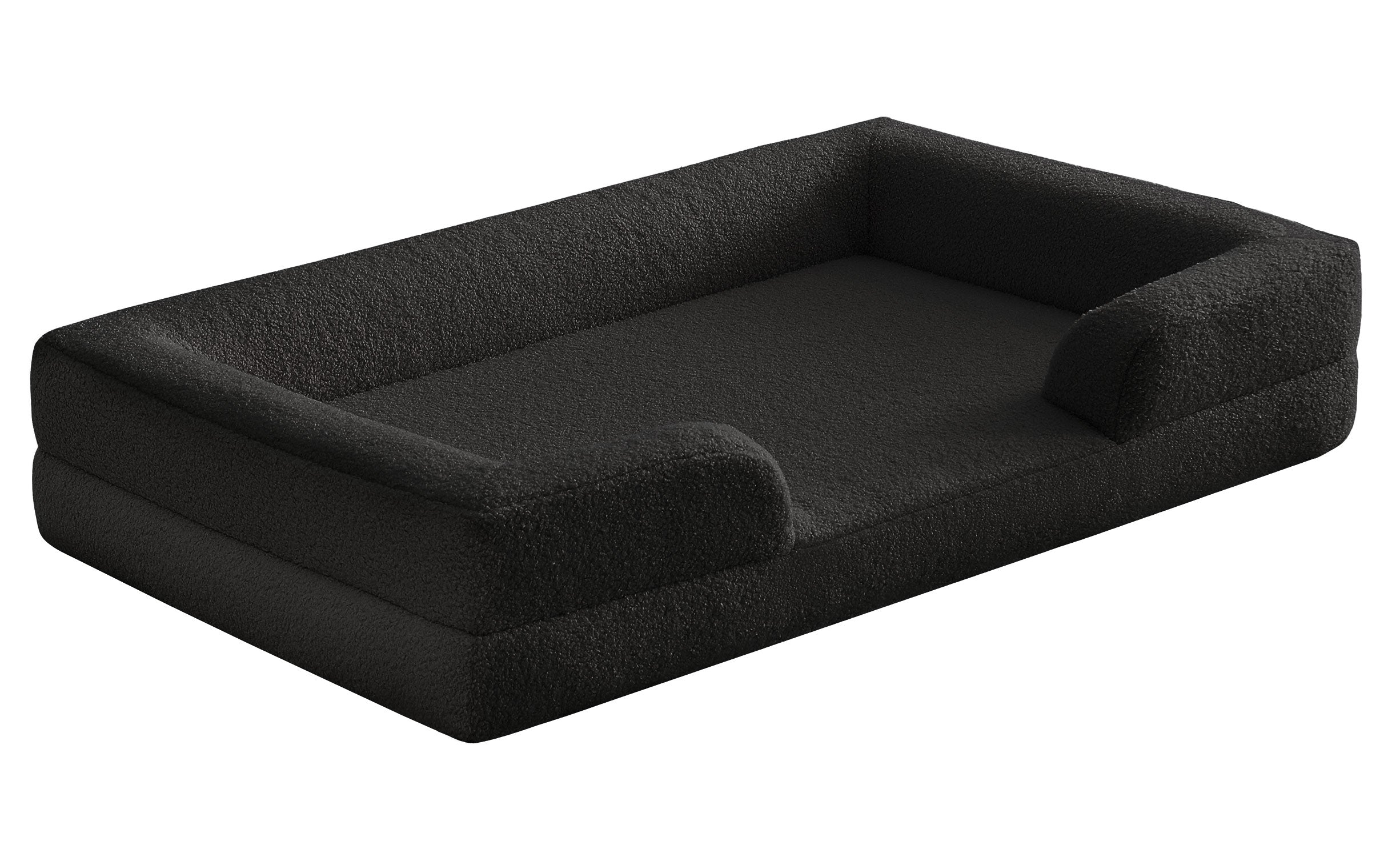 Panier pour chien et chat Chouchon 65x90cm Tissu Bouclette Noir