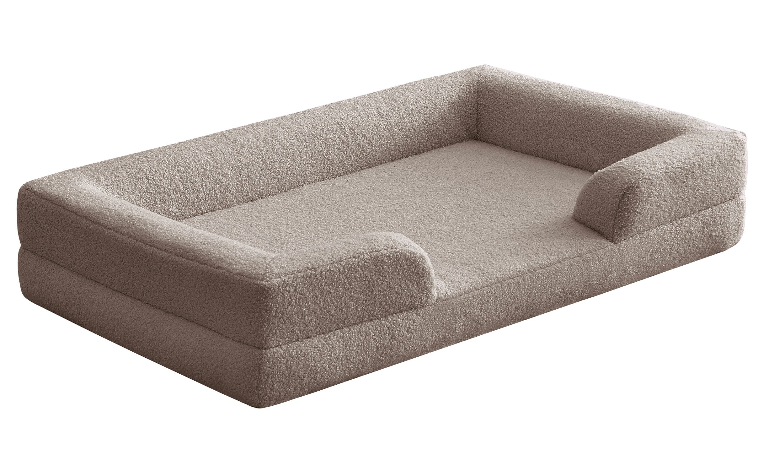 Panier pour chien et chat Chouchon 65x90cm Tissu Bouclette Taupe clair