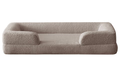 Panier pour chien et chat Chouchon 65x90cm Tissu Bouclette Taupe clair