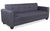 Canapé convertible Anvel 3 places tissu gris foncé