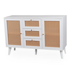 Aparador de rejilla Carnes con 3 cajones y 2 puertas blanco L120cm