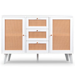 Aparador de rejilla Carnes con 3 cajones y 2 puertas blanco L120cm