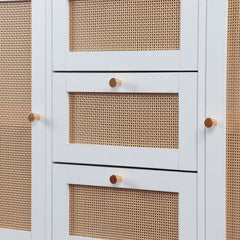 Aparador de rejilla Carnes con 3 cajones y 2 puertas blanco L120cm
