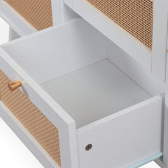 Aparador de rejilla Carnes con 3 cajones y 2 puertas blanco L120cm